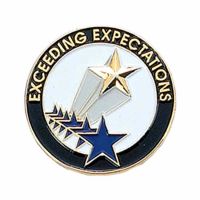 7/8" Exceeding Expectations Award Lapel Pin - (Pack of 2)