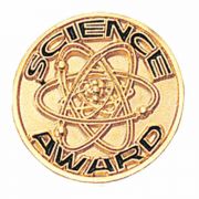 7/8in. Gold Plated with Blue Enamel Science Award Pin - (Pack of 2)