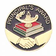 7/8in. Principal's Award Gold Plated & Enameled Pin - (Pack of 2)