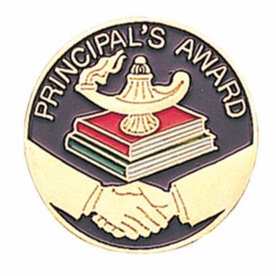 7/8in. Principal s Award Gold Plated & Enameled Pin - (Pack of 2) -  - TBR471C