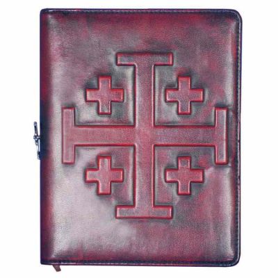 Jerusalem Cross Personal Leather Journal & Bookmark -  - PJ-01
