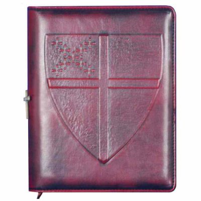 Richly Embossed Episcopal Shield Personal Leather Journal -  - PJ-03