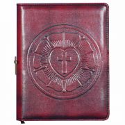 Lutheran Seal Personal Leather Journal Elastic Band Secured
