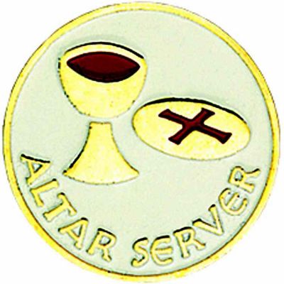 Altar Server Gold Plated & Enameled Lapel Pin - (Pack of 2) -  - B-47