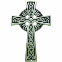 Antiqued Silver Plated Bronze Celtic Wall Cross - (Pack of 2)
