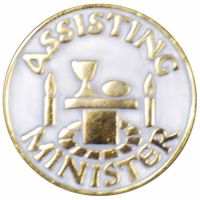 Assisting Minister Gold Plated & Enameled Lapel Pin - (Pack of 2)