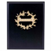 Award Plaque w/Gold Plated Emblem 7x9in.