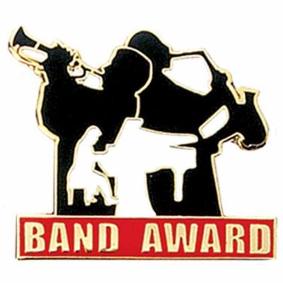 Band Award Pin w/Black, White & Red Enamel - (Pack of 2) -  - TBR574C