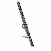 Black/Silver Bassoon Instrument Lapel Pin 1/4in. Post/Clutch Back 2Pk