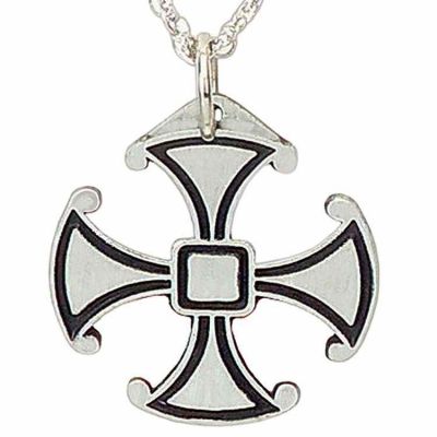 Canterbury Antiqued Silver Plated Cross w/Chain - (Pack of 2) -  - P-010