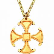 Canterbury Gold Plated Cross 1in. Necklace w/Chain - (Pack of 2)
