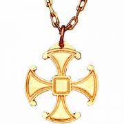 Canterbury Gold Plated Cross 3/4in. Necklace w/Chain - (Pack of 2)