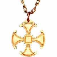 Canterbury Gold Plated Cross 3/4in. Necklace w/Chain - (Pack of 2)