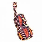 Cello Instrument Lapel Pin 1/4in. Post & Clutch Back - (Pack of 2)