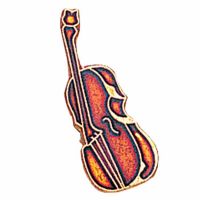 Cello Instrument Lapel Pin 1/4in. Post & Clutch Back - (Pack of 2)