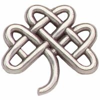 Celtic Clover Antiqued Silver Plated Lapel Pin - (Pack of 2)