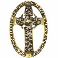 Celtic Cross House Blessing Bronze Wall Plaque - (Pack of 2)