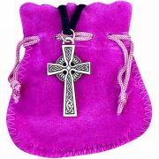 Celtic Cross Pendant on Cord w/Coordinating Suede Pouch - (Pack of 2)