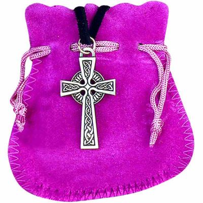 Celtic Cross Pendant on Cord w/Coordinating Suede Pouch - (Pack of 2) -  - Y-40