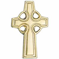 Celtic Gold Plated Cross Lapel Pin 1/4in. Post & Clutch Back - 2Pk