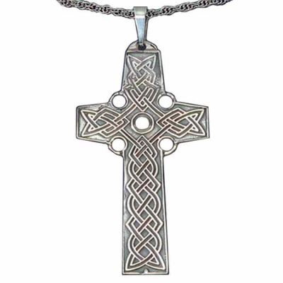 Celtic Sterling Silver Cross Necklace on Chain -  - 926-S