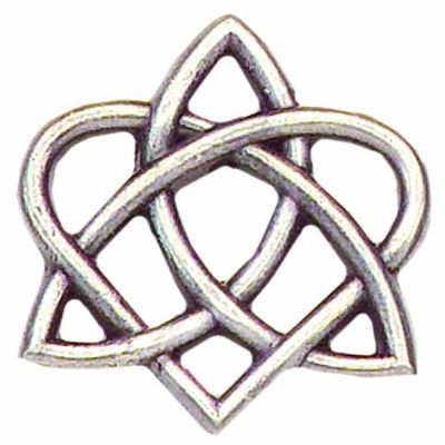 Celtic Trinity Heart Antiqued Silver Plated Lapel Pin - (Pack of 2) -  - P-172-PIN
