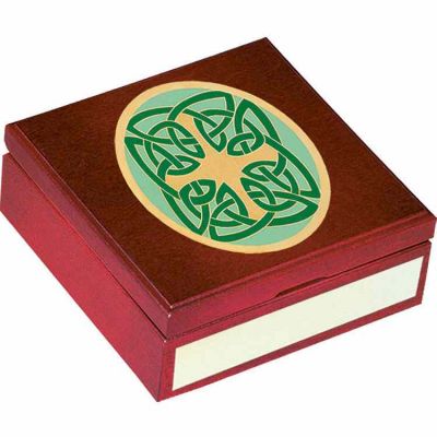 Celtic Wood Keepsake Box with Plush Lining -  - CH-23-BOX