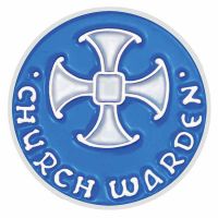 Church Warden Silver Plated & Enameled Lapel Pin - (Pack of 2)
