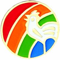 Cockcrow/DeColores Gold Plated & Enameled Lapel Pin - (Pack of 2)