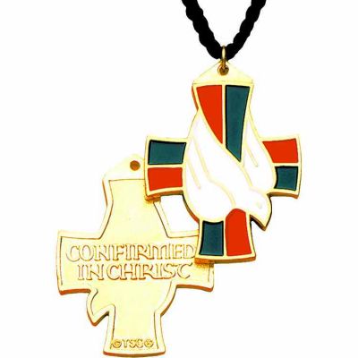 Confirmed in Christ Gold Plated & Enameled Pendant - (Pack of 2) -  - 220