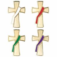 Deacon Liturgical Colors Lapel Pin Set - (Pack of 2)