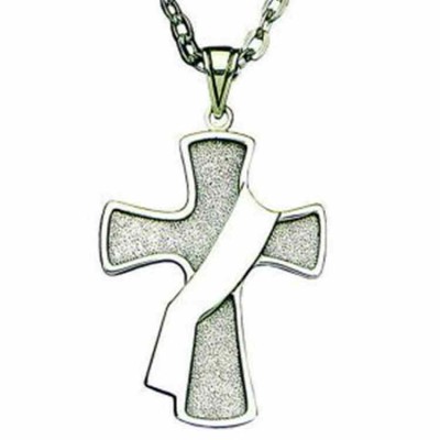 Deacon s Cross - Sterling Silver Pendant Necklace w/Chain -  - 482-S