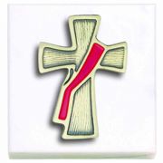 Deacon's Enameled Cross Paperweight 3x3in. Marble Base - (Pack of 2)