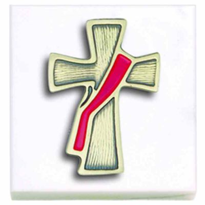 Deacon s Enameled Cross Paperweight 3x3in. Marble Base - (Pack of 2) -  - 482-PW