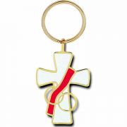 Deacon's Wife Gold Plated & Enameled Cross Keytag - (Pack of 2)
