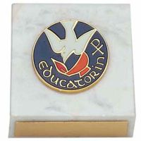 Educator in Christ Paperweight Carrera Marble Base - (Pack of 2)