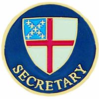 Episcopal Secretary Gold Plated & Enameled Lapel Pin - (Pack of 2)