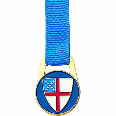 Episcopal Shield Bookmark on Blue Grosgrain Ribbon - (Pack of 2) -  - 970