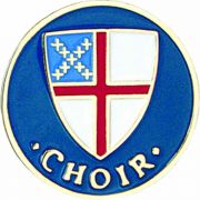 Episcopal Shield Choir Gold /Enameled Lapel Pin 1/4 Post/Clutch 2Pk