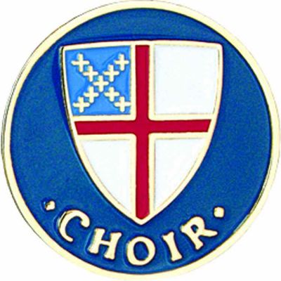Episcopal Shield Choir Gold /Enameled Lapel Pin 1/4 Post/Clutch 2Pk -  - B-94