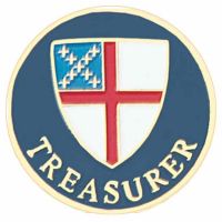 Episcopal Treasurer Gold Plated & Enameled Lapel Pin - (Pack of 2)