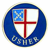 Episcopal Usher Gold Plated & Enameled Lapel Pin - (Pack of 2)