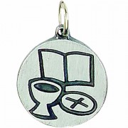 2 Pack -Eucharist/Holy Communion Pewter Pendant w/ Cord