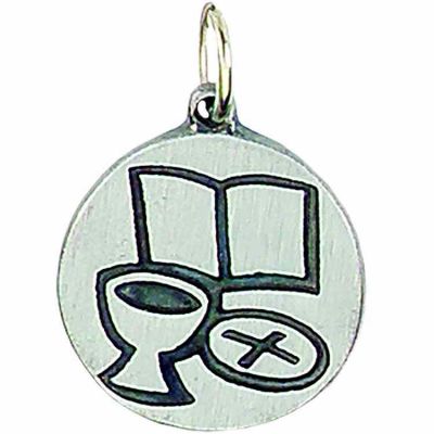 Eucharist/Holy Communion Pewter Pendant w/ Cord - (Pack of 2) -  - P-122