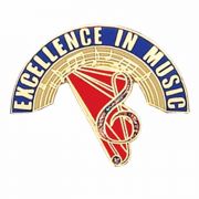 Excellence in Music Gold Plated & Enameled Lapel Pin - (Pack of 2)