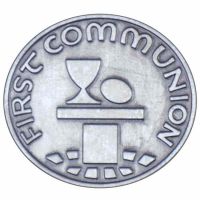 First Communion Antiqued Pewter Lapel Pin Post & Clutch Back - 2Pk