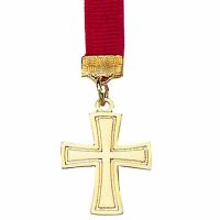 Flared Cross Gold Plated Bookmark w/Ribbon - (Pack of 2)