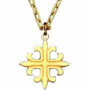 Fleury Gold Plated Cross Necklace w/Chain - (Pack of 2)