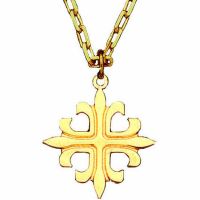 Fleury Gold Plated Cross Necklace w/Chain - (Pack of 2)
