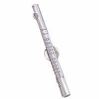 Flute Instrument Lapel Pin 1/4in. Post & Clutch Back - (Pack of 2)